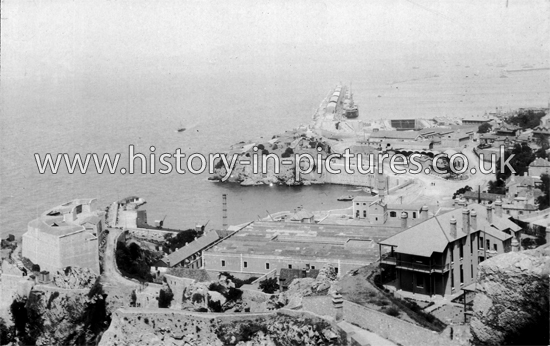 Rosia Harbour, Gibraltar. c.1906.